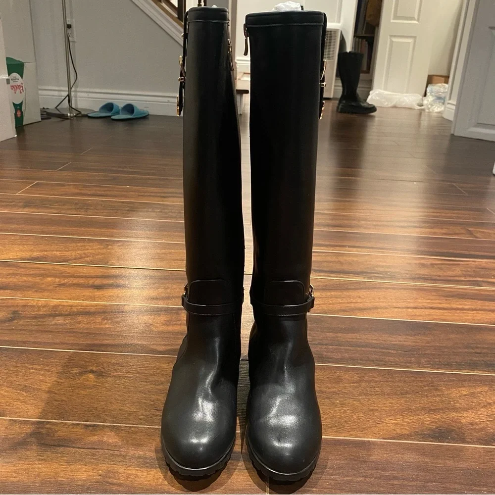 Faux leather long boots - Picture 2 of 4